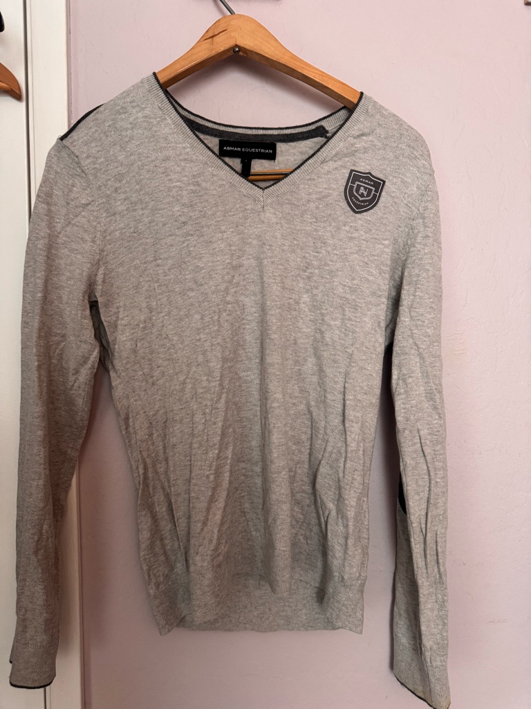 Noel Asmar Light Gray VNeck Sweater